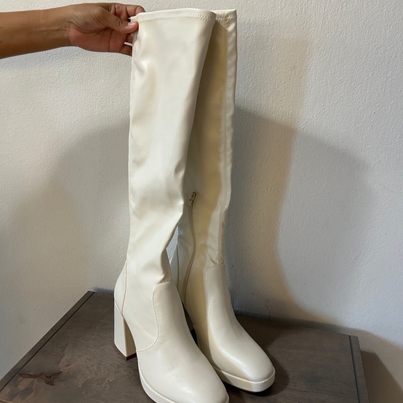 Forever 21 Shoes - White Over the Knee Boots